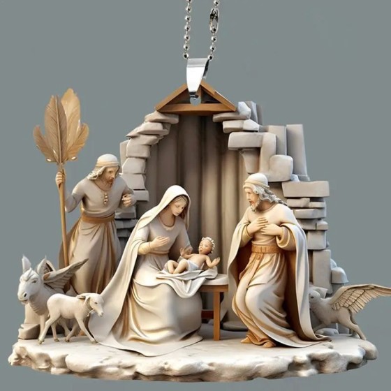 Adornos navideños de presépio, decoración del nacimiento de Jesús, ado