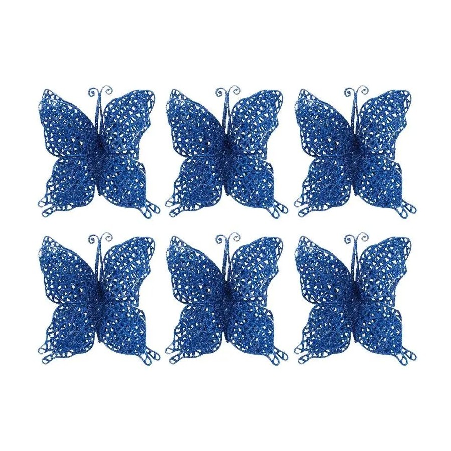 Decoración de mariposa con purpurina, adornos de mariposa ahuecados co
