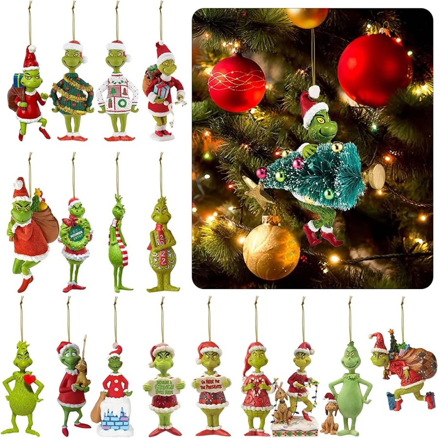 Colgante de resina para árbol de Navidad, adornos colgantes, suministr