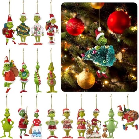 Colgante de resina para árbol de Navidad, adornos colgantes, suministros para fiestas de Navidad