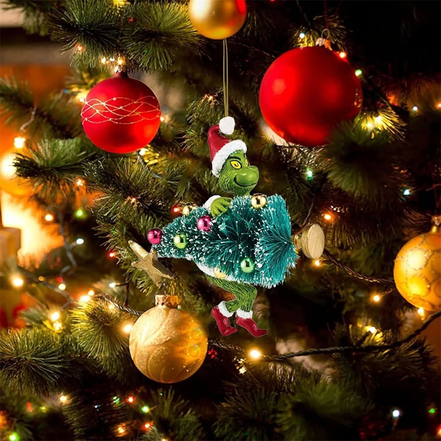 Colgante de resina para árbol de Navidad, adornos colgantes, suministr