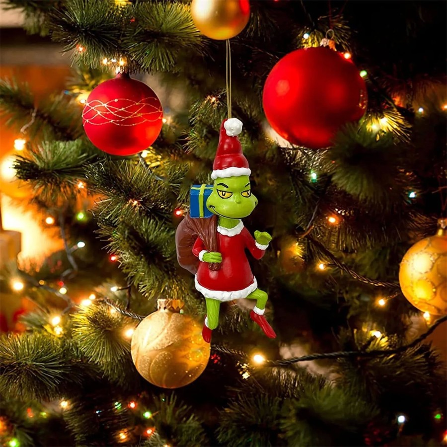 Colgante de resina para árbol de Navidad, adornos colgantes, suministr