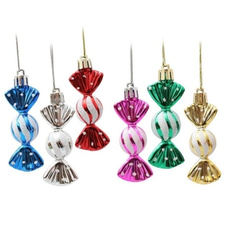 Muleta de dulces para decoración del hogar, carámbanos para árbol de Navidad, adornos artesanales, regalos de Navidad y Año Nuev