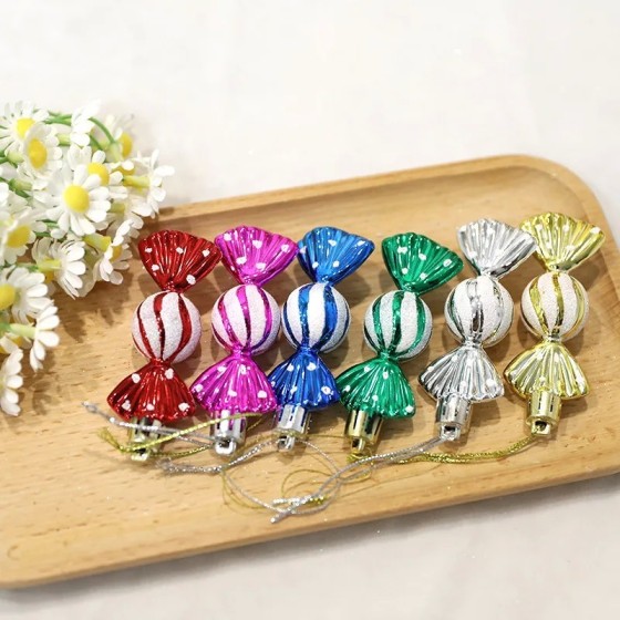 Muleta de dulces para decoración del hogar, carámbanos para árbol de N
