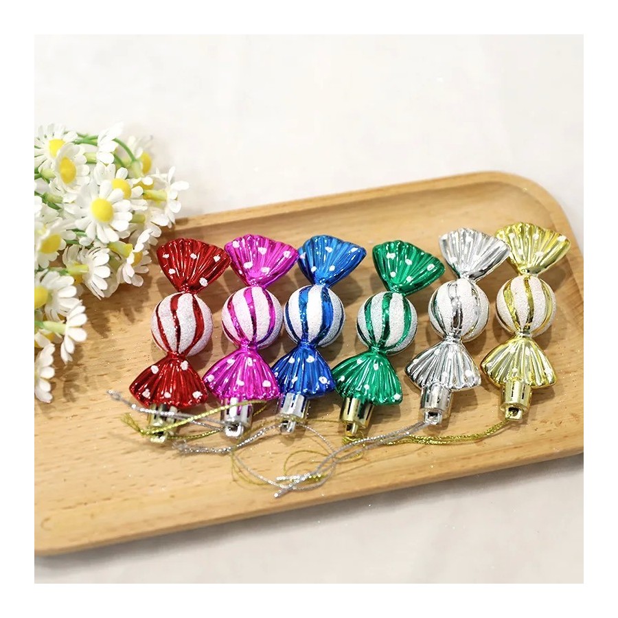 Muleta de dulces para decoración del hogar, carámbanos para árbol de N