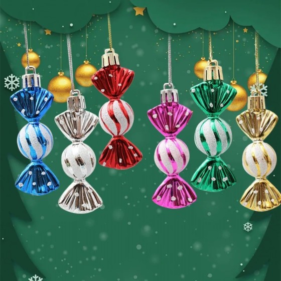 Muleta de dulces para decoración del hogar, carámbanos para árbol de N