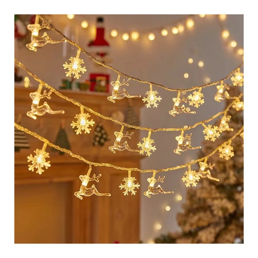 Decoraciones para árboles de Navidad Luces de cadena al aire libre 202