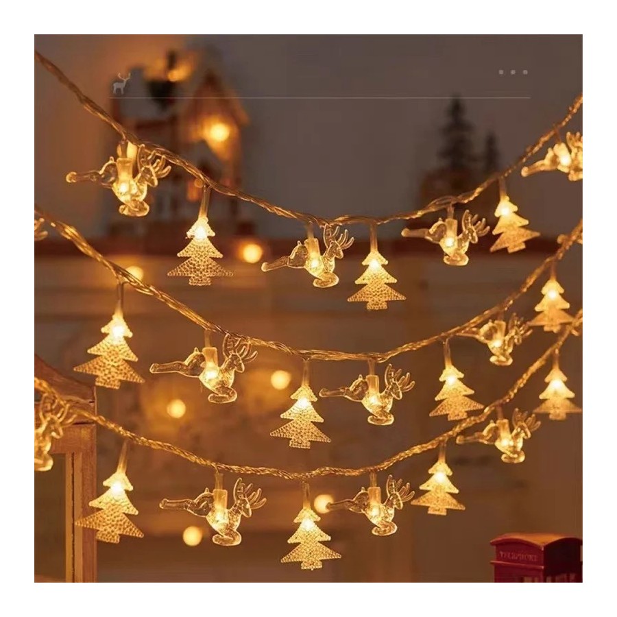 Decoraciones para árboles de Navidad Luces de cadena al aire libre 202