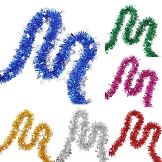Papel de lentejuelas de 2m, decoraciones para árboles de Navidad, fies