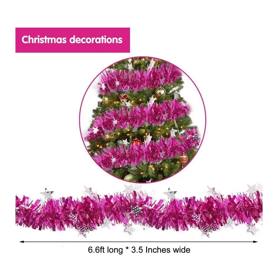 Papel de lentejuelas de 2m, decoraciones para árboles de Navidad, fies
