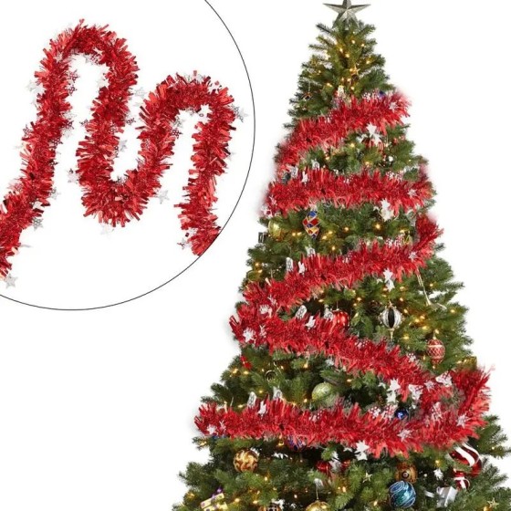 Papel de lentejuelas de 2m, decoraciones para árboles de Navidad, fies