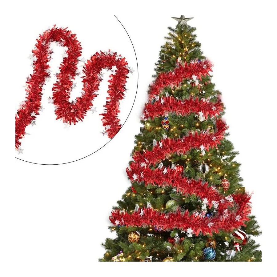 Papel de lentejuelas de 2m, decoraciones para árboles de Navidad, fies