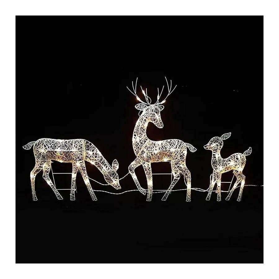 Reno de ciervo iluminado, decoración navideña con luces Led, Bucks Doe