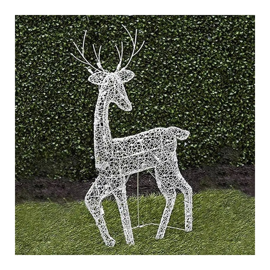 Reno de ciervo iluminado, decoración navideña con luces Led, Bucks Doe