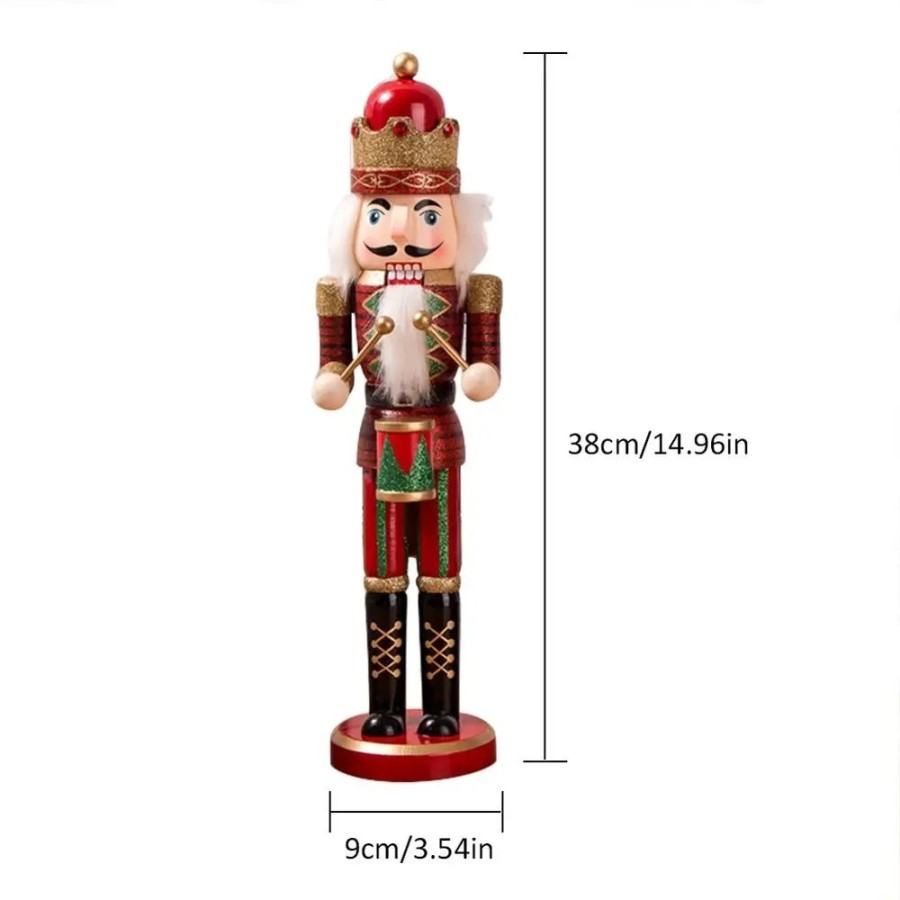 Títere de 38CM, polvo brillante, cascanueces brillante, decoraciones n