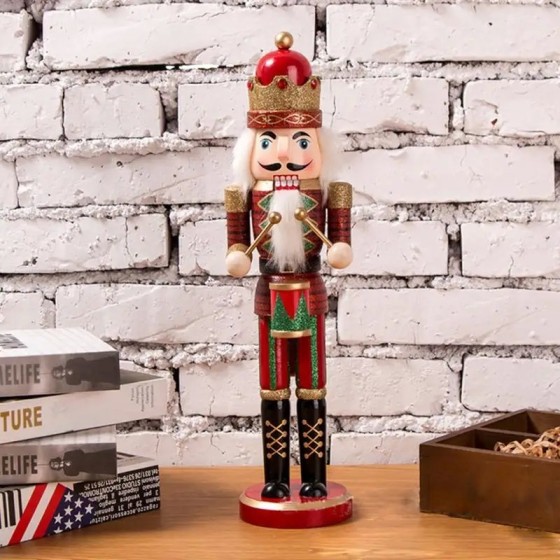 Títere de 38CM, polvo brillante, cascanueces brillante, decoraciones n