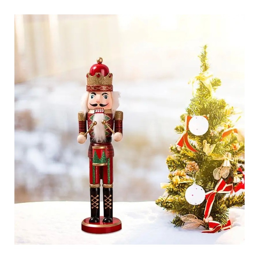 Títere de 38CM, polvo brillante, cascanueces brillante, decoraciones n