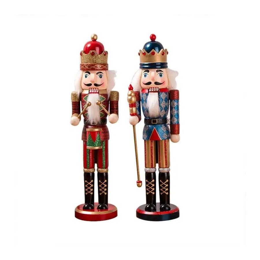 Títere de 38CM, polvo brillante, cascanueces brillante, decoraciones n