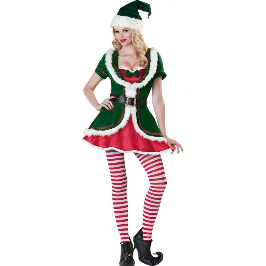Disfraz de Navidad para hombre y mujer, traje de Papá Noel para pareja Disfraz de Navidad para hombre y mujer, traje de Papá Noel para pareja
