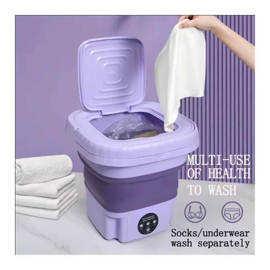 Lavadora plegable portátil con secador giratorio, Mini ropa interior a