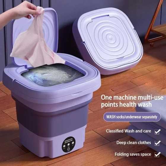 Lavadora plegable portátil con secador giratorio, Mini ropa interior a