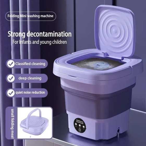 Lavadora plegable portátil con secador giratorio, Mini ropa interior a