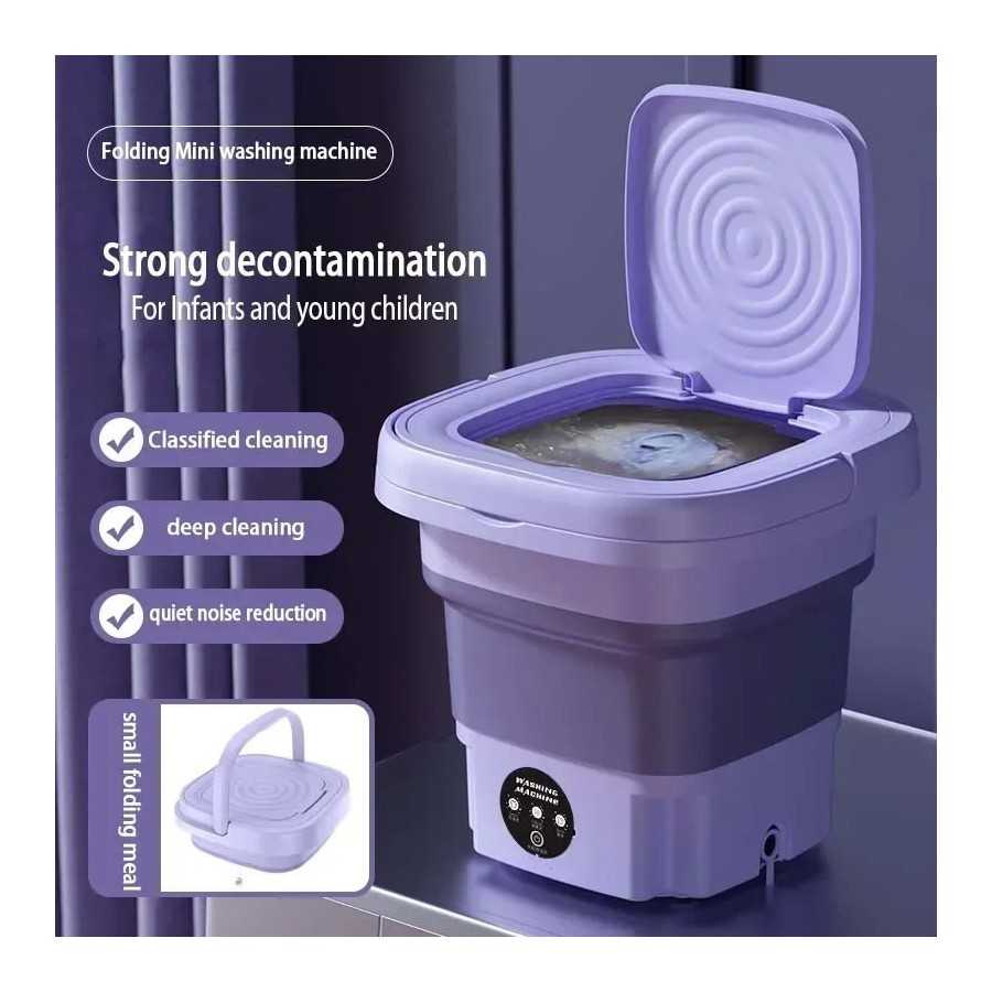 Lavadora plegable portátil con secador giratorio, Mini ropa interior a