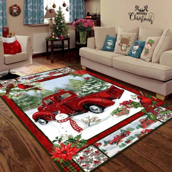 Alfombra navideña de Papá Noel, decoración del hogar, sala de estar, d Alfombra navideña de Papá Noel, decoración del hogar, sala de estar, d