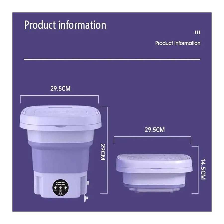 Lavadora plegable portátil con secador giratorio, Mini ropa interior a
