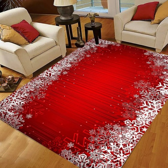 Alfombra navideña de Papá Noel, decoración del hogar, sala de estar, d Alfombra navideña de Papá Noel, decoración del hogar, sala de estar, d