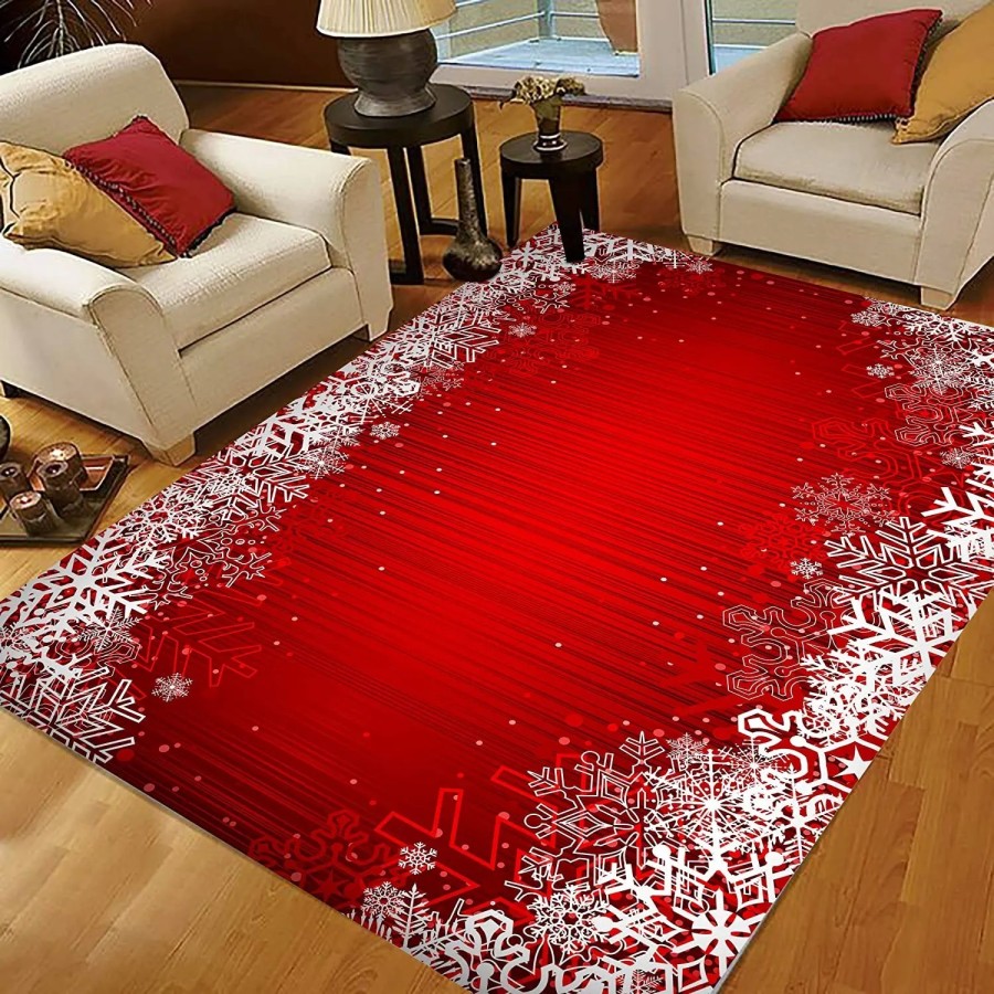 Alfombra navideña de Papá Noel, decoración del hogar, sala de estar, d