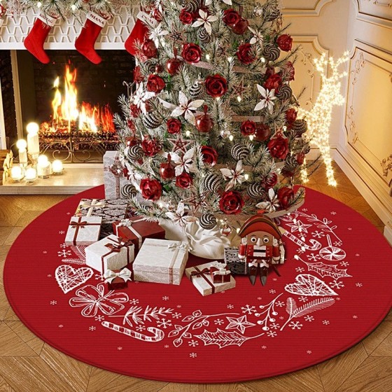 Falda de árbol de Navidad grande para decoración de sala de estar, alf