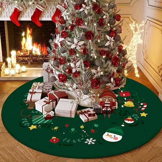 Falda de árbol de Navidad grande para decoración de sala de estar, alf