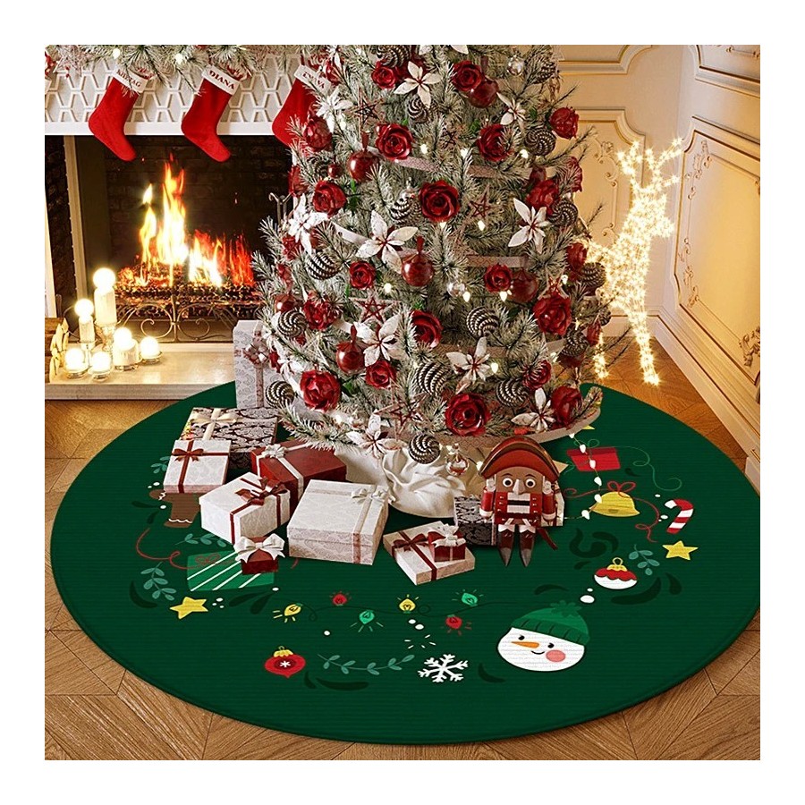 Falda de árbol de Navidad grande para decoración de sala de estar, alf