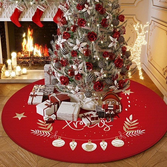Falda de árbol de Navidad grande para decoración de sala de estar, alf