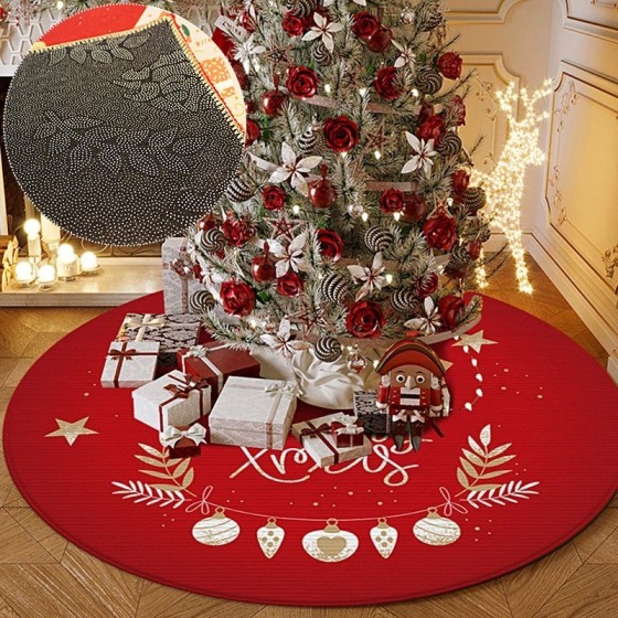 Falda de árbol de Navidad grande para decoración de sala de estar, alf