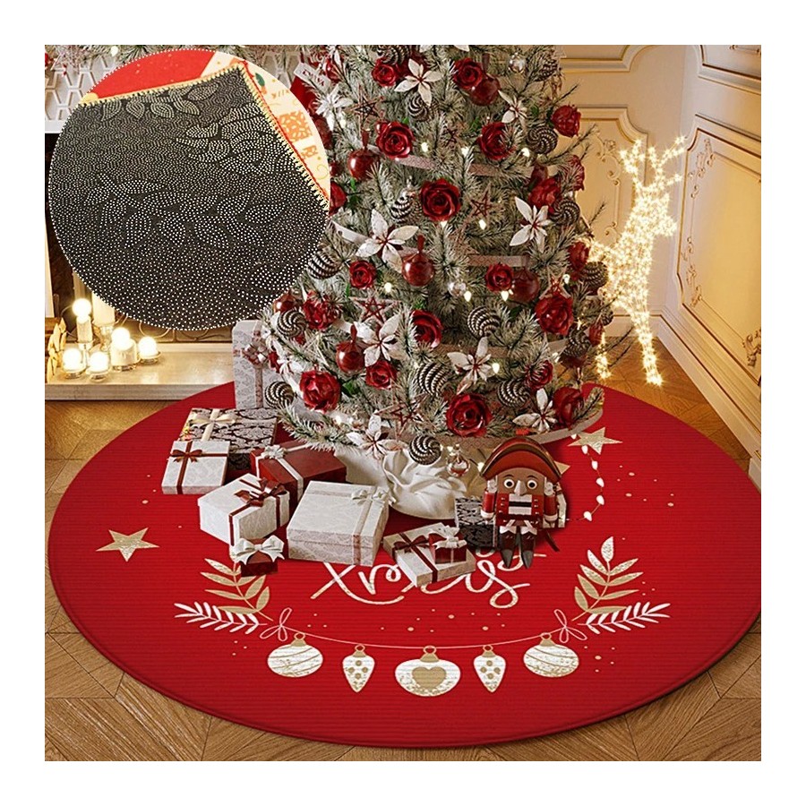 Falda de árbol de Navidad grande para decoración de sala de estar, alf