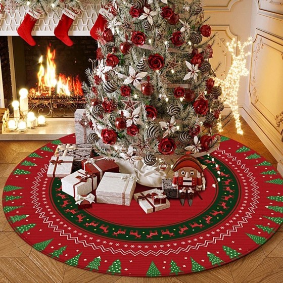 Falda de árbol de Navidad grande para decoración de sala de estar, alf