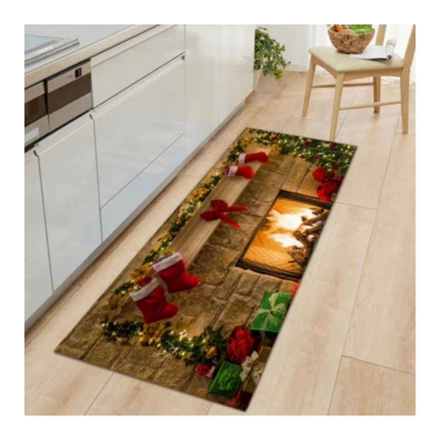 Alfombrilla navideña para cocina, Felpudo de entrada del Hogar, alfomb Alfombrilla navideña para cocina, Felpudo de entrada del Hogar, alfomb