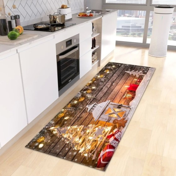 Alfombrilla navideña para cocina, Felpudo de entrada del Hogar, alfomb Alfombrilla navideña para cocina, Felpudo de entrada del Hogar, alfomb