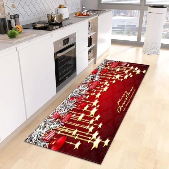 Alfombrilla navideña para cocina, Felpudo de entrada del Hogar, alfomb Alfombrilla navideña para cocina, Felpudo de entrada del Hogar, alfomb