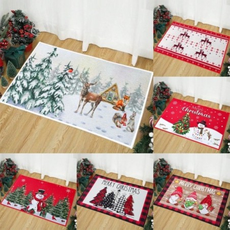 Alfombrilla antideslizante para puerta de entrada, decoración navideña para dormitorio, baño, inodoro, regalo de Feliz Navidad y