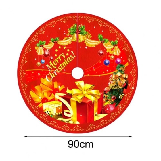 Falda de árbol de Navidad con estampado de alce y copo de nieve, tapet