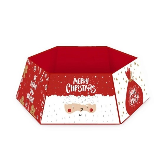 Falda de árbol de Navidad para decoración de fiestas, Feliz Navidad, F