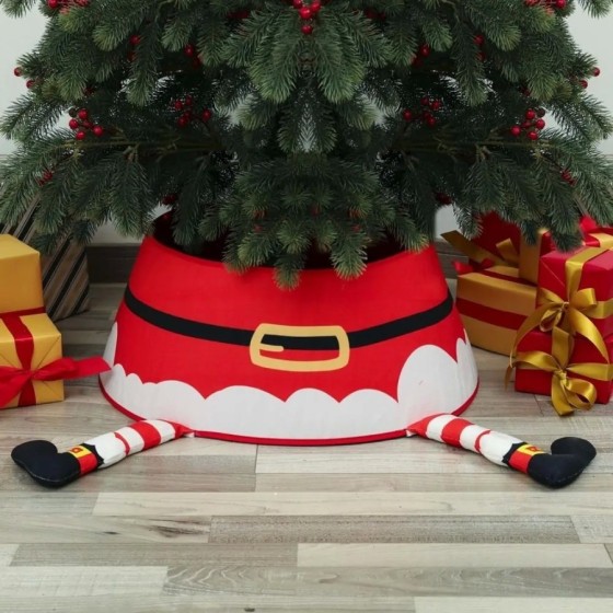 Falda de árbol de Navidad para decoración de fiestas, Feliz Navidad, F