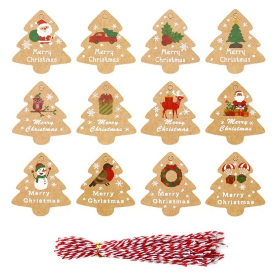 Calendario de Adviento para decoración navideña, 24 piezas, bolsas de 