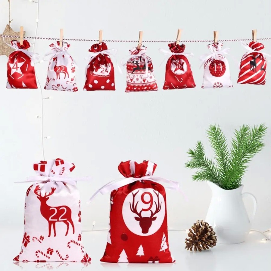 1 Set Practical Christmas Advent Gift Bag Festive Gift Christmas Count