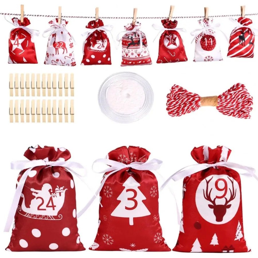 1 Set Practical Christmas Advent Gift Bag Festive Gift Christmas Count