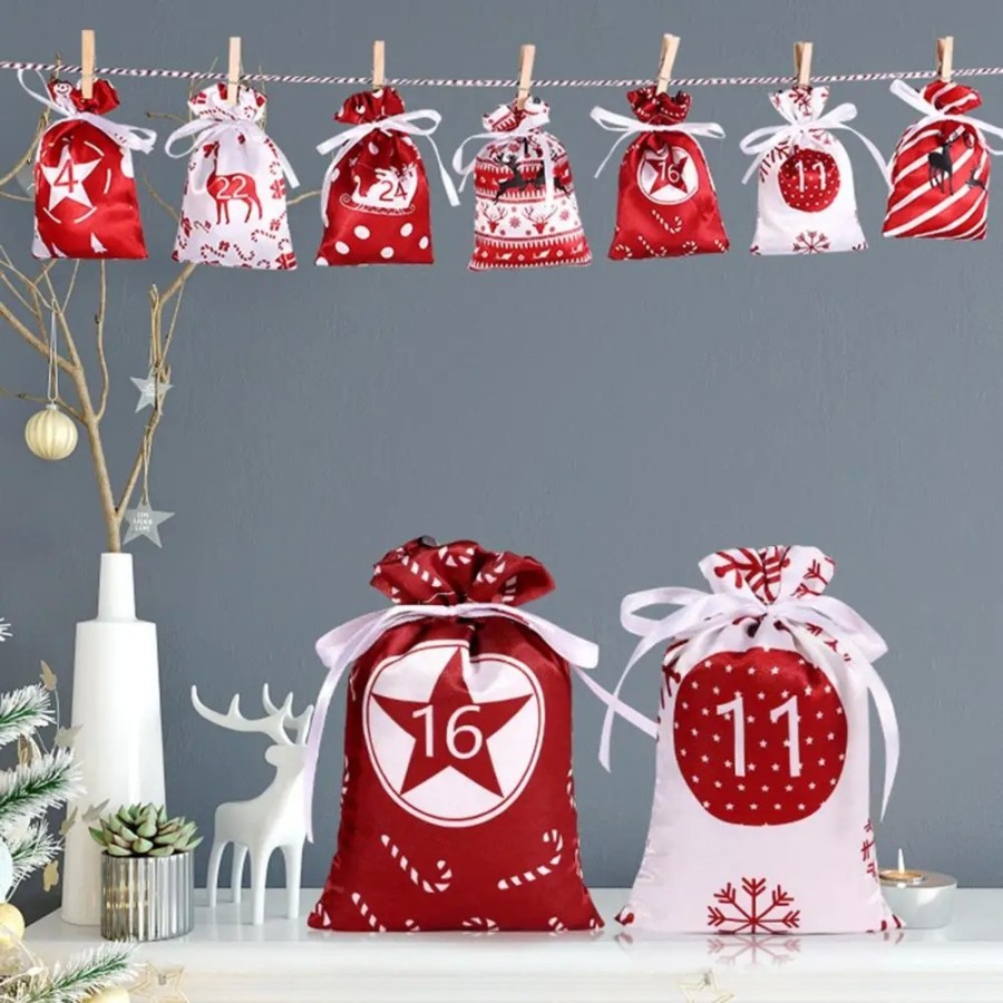 1 Set Practical Christmas Advent Gift Bag Festive Gift Christmas Count