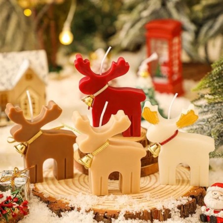 Velas de aromaterapia de Navidad, adorno de vela de ciervo, fragancia para el hogar, compañero de regalo de Navidad para Año Nue